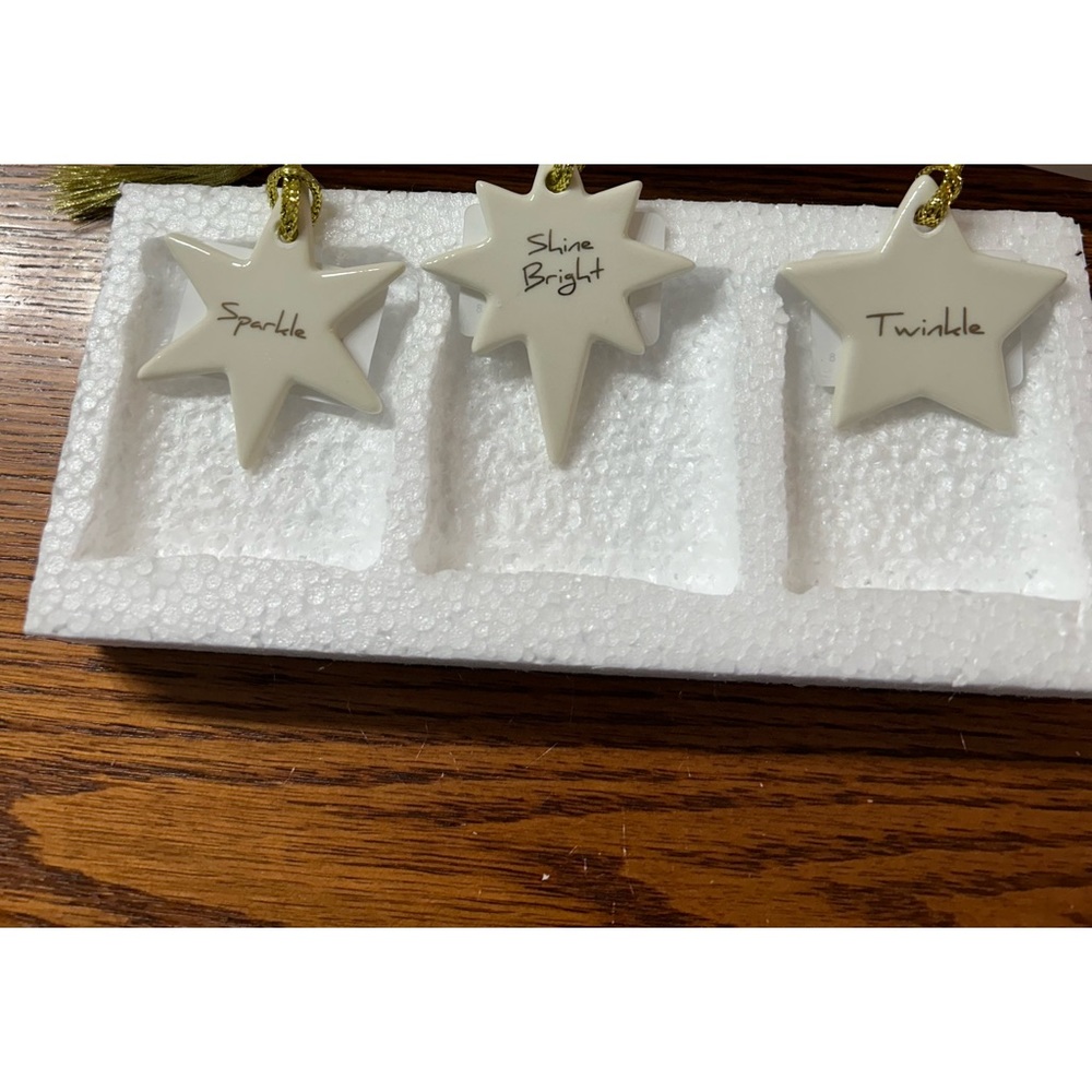 Lenox Star Gift Tag ornament set